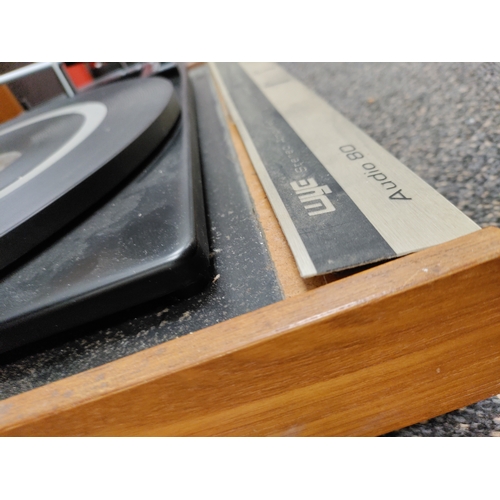 494 - Wye Audio 80 stereo amplifier with original Wye speakers. Made by BSR