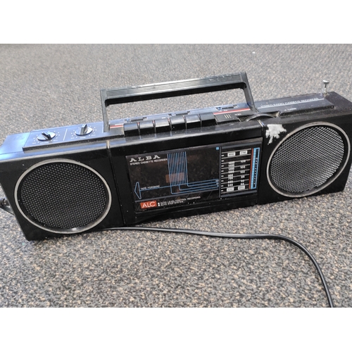 496 - A vintage working Alba stereo radio cassette recorder