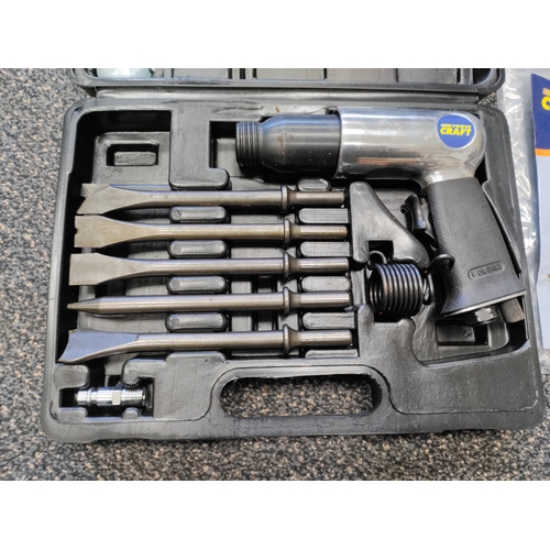 499 - Brand new boxed Power Craft air chisel kit complete with 5 attachments