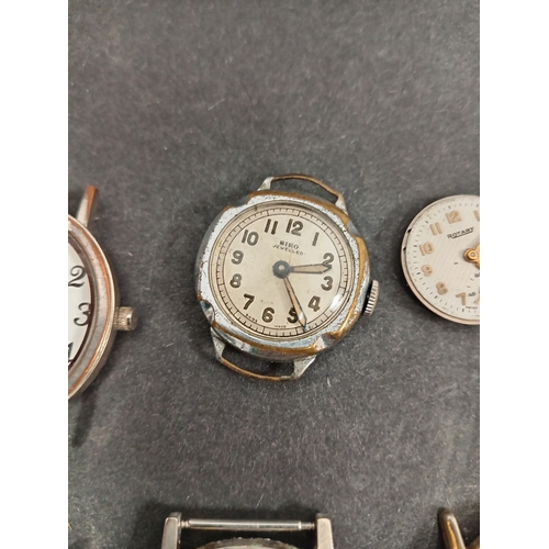 668 - Job lot of vintage watches without straps. Includes Siro, Rotary, Timex, Lacarre, Ravel etc.