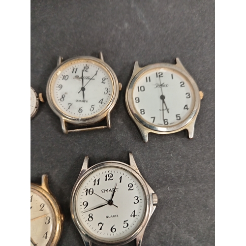 668 - Job lot of vintage watches without straps. Includes Siro, Rotary, Timex, Lacarre, Ravel etc.