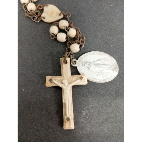 690 - Vintage natural stone Rosary beads.