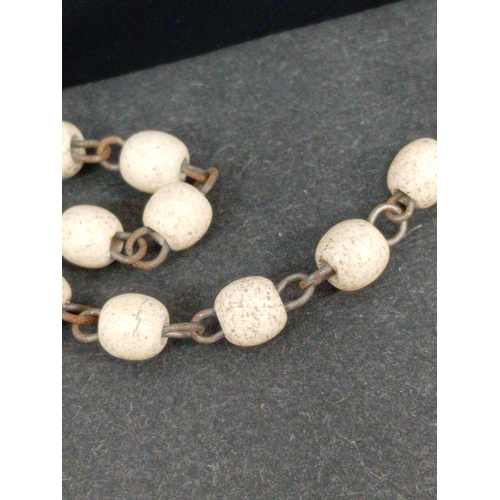 690 - Vintage natural stone Rosary beads.