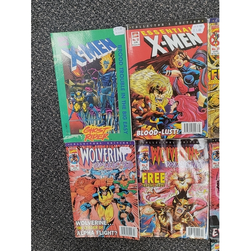 593 - A job lot of 11 1996-1998 marvel comics. Superheros include wolverine, the incredible Hulk and X-Men... 