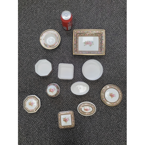 551 - A collection of 7 Clio Wedgewood ceramic dishes and trinket pots. All stamped Wedgewood made in Engl... 