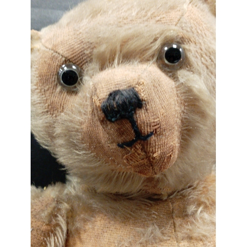 619 - Large vintage English teddy bear 1940's H 48cm x W 25cm