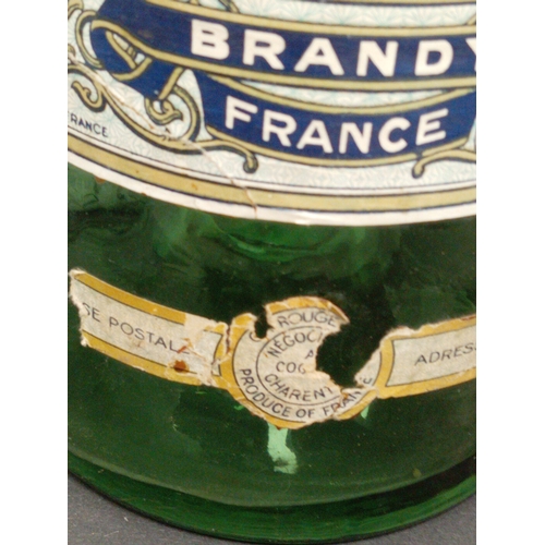 626 - Vintage 1970's Rouget Brandy France large decorative bottle plus 3 others . H 50cm x W 14cm.