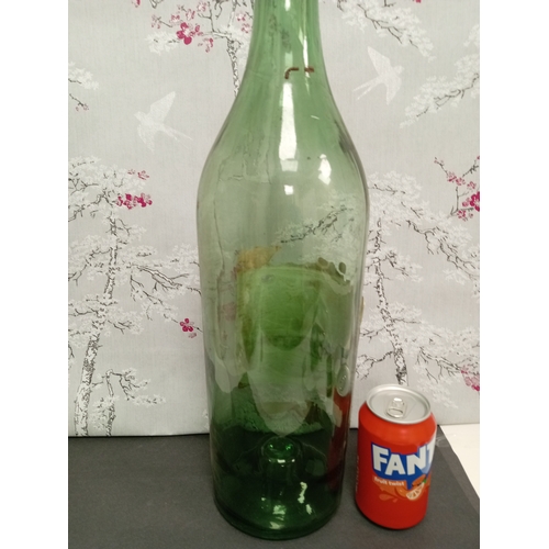 626 - Vintage 1970's Rouget Brandy France large decorative bottle plus 3 others . H 50cm x W 14cm.