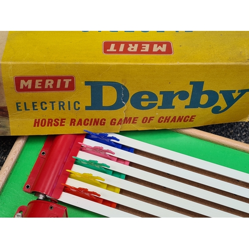 627 - Merit Electric Derby Horse Racing Game Of Chance in original box