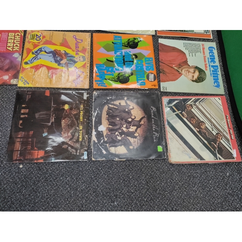 634 - A job lot vinyl records, all albums artists include The Beatles, Gene Pitney, Elvis, Duane Eddy, Chu... 