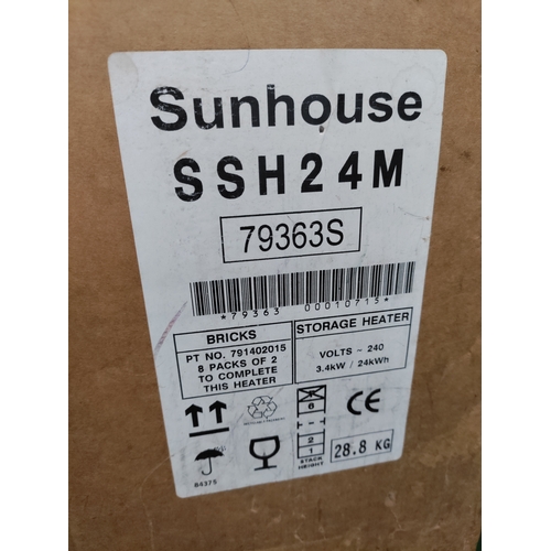 641 - Brand new Sun house SSH24M Storage heater, boxed: H 65cm x W 102cm x D 17cm