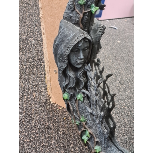 404 - Nemesis Witch themed mirror with Ivy & twig designs entwined with a Coven and Pentangle Star. Measur... 