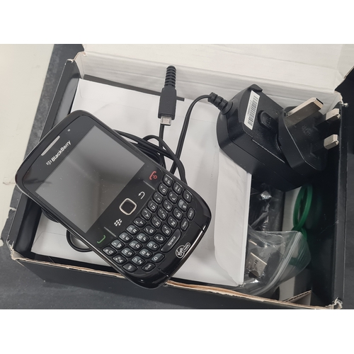 416 - Blackberry Curve 8520 Smartphone with box & ranger binoculars 12 x 50 field 6.5