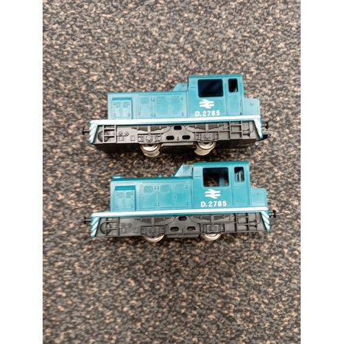 522 - 2 x Lima Blue BR D2785 diesel shunter OO gauge