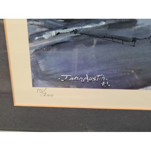 540 - Collection of 9 glass framed Locomotive prints, to include: Large Monet H48cm x 58cm, Small Monet 4o... 