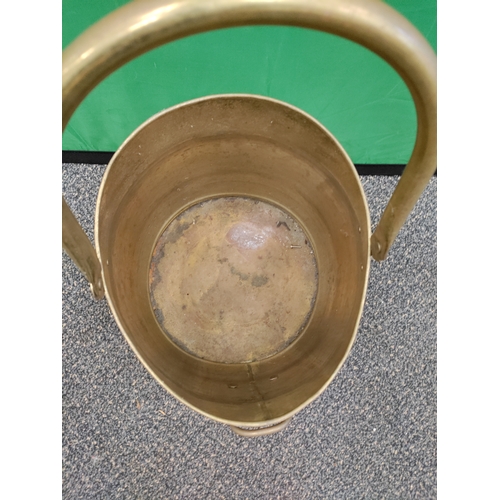 560 - Antique brass coal bucket