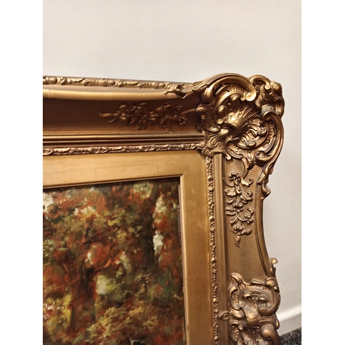 707 - Oil painting signed Yeend King V. P. R. I, in large ornate gilt frame H 68cm x W 85cm.