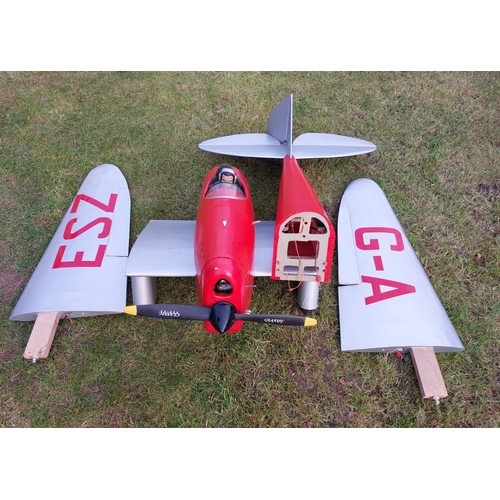 697 - Very large vintage remote control aeroplane with  Super Tigre 3000 30cc nitro engine.
86