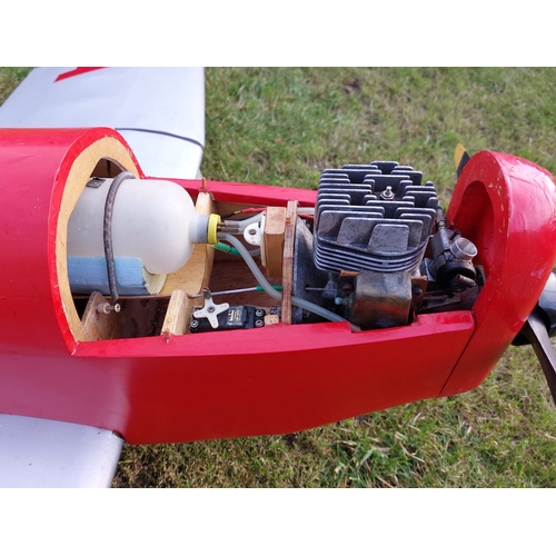 697 - Very large vintage remote control aeroplane with  Super Tigre 3000 30cc nitro engine.
86