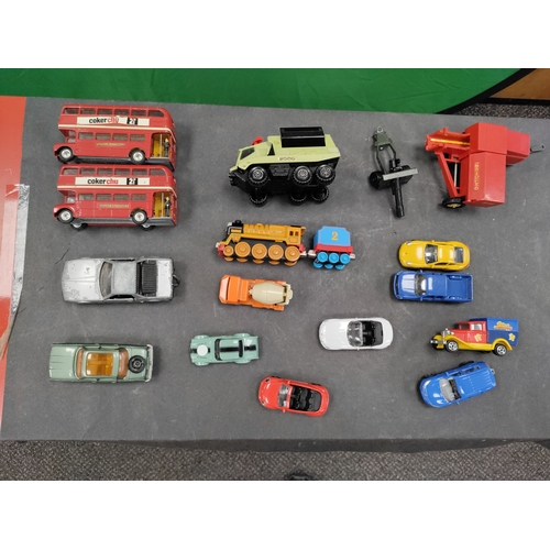 584 - Assortment of model vehicles including Corgi, Hotwheels, Majorette.