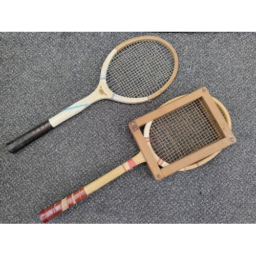 609 - Pair of vintage tennis rackets, made in Pakistan.