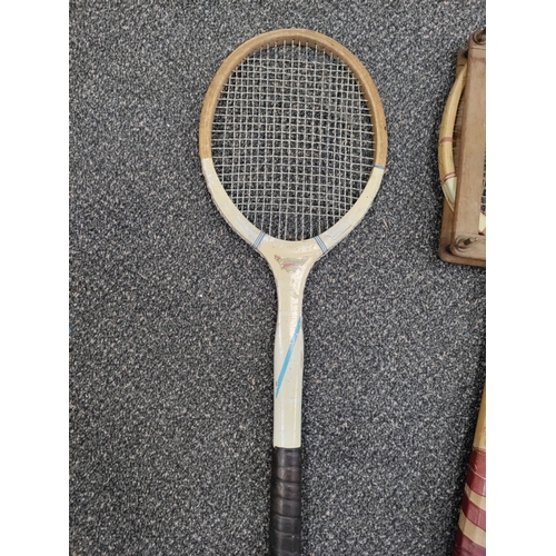 609 - Pair of vintage tennis rackets, made in Pakistan.