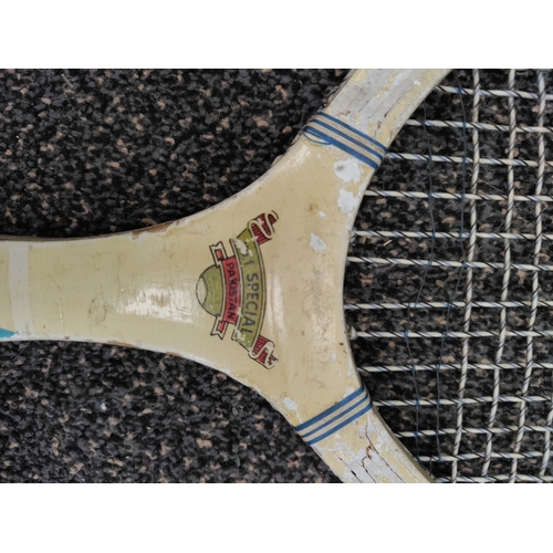 609 - Pair of vintage tennis rackets, made in Pakistan.