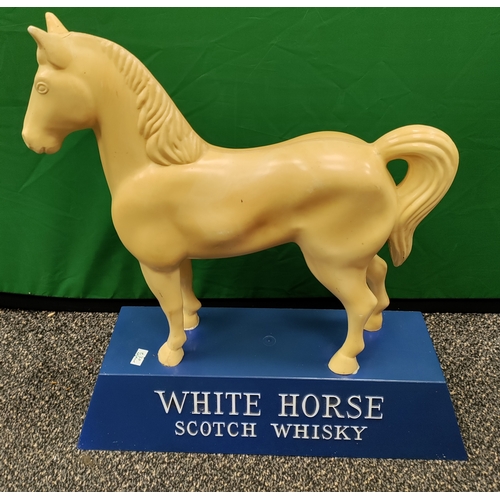 612 - Vintage early 1960's White Horse Scotch Whiskey advertising figure.