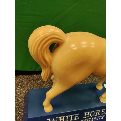 612 - Vintage early 1960's White Horse Scotch Whiskey advertising figure.