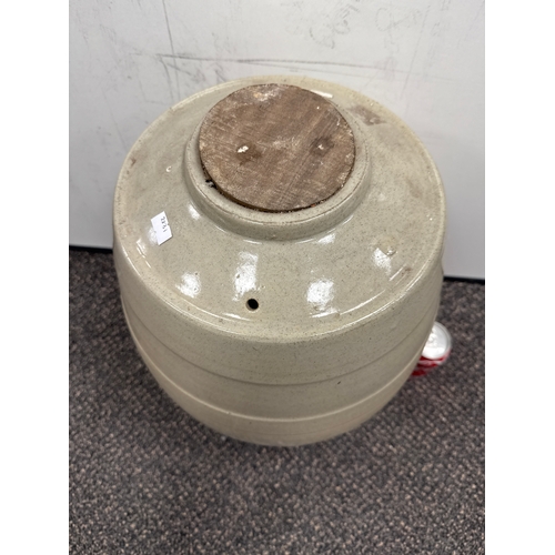 616 - Large Victorian stoneware barrel