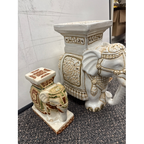 621 - Set of 3 ceramic elephants