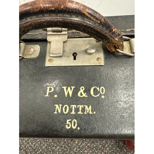 644 - P.W & co Nottingham 50 - Price Waterman small suitcase or briefcase.