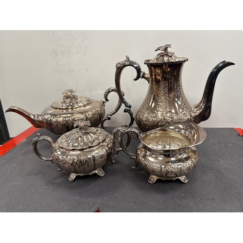 647 - Silver plated tea and coffee set. PSL Sheffield