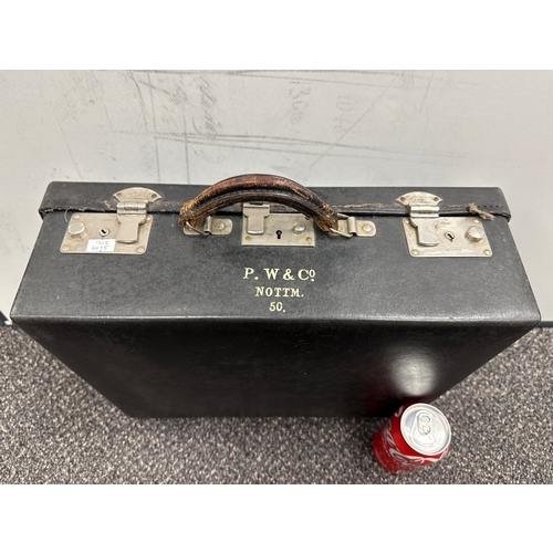 644 - P.W & co Nottingham 50 - Price Waterman small suitcase or briefcase.