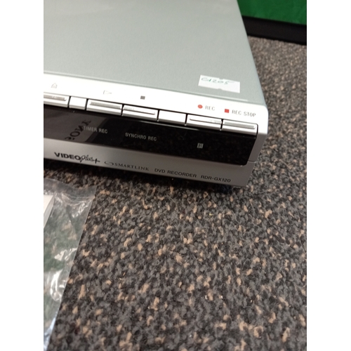 743 - SONY DVD Recorder with instructions and remote. Missing plug