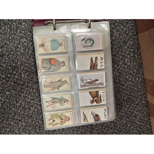 677 - Massive collection of cigarette cards from 1900's to 1930's. 8 folders completely full, APX 1000 car... 