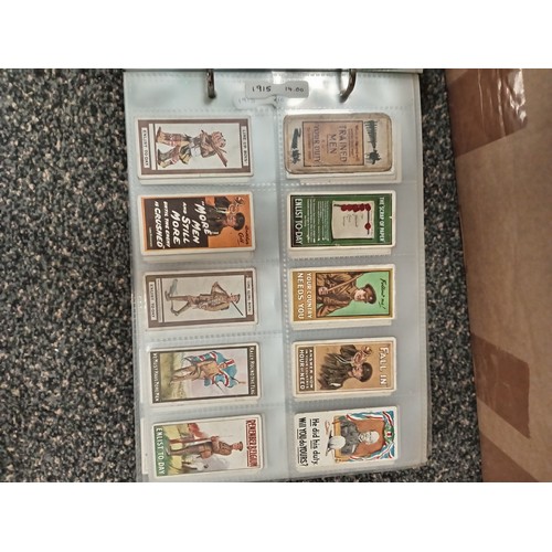 677 - Massive collection of cigarette cards from 1900's to 1930's. 8 folders completely full, APX 1000 car... 