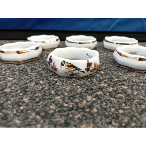 2 - Set of 8 vintage AJL bone China napkin rings.