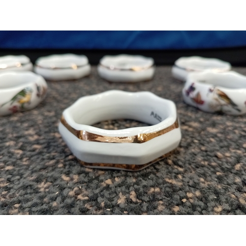 2 - Set of 8 vintage AJL bone China napkin rings.