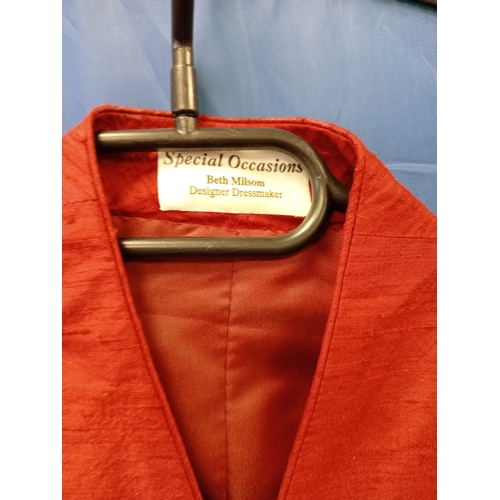 14 - Lot of vintage clothing to include 5 coats, 2 dresses and a skirt, vest and jacket set. Comes with C... 