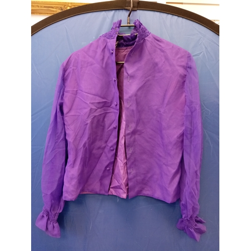 14 - Lot of vintage clothing to include 5 coats, 2 dresses and a skirt, vest and jacket set. Comes with C... 