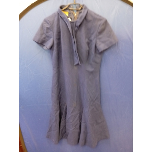 14 - Lot of vintage clothing to include 5 coats, 2 dresses and a skirt, vest and jacket set. Comes with C... 