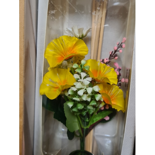 19 - Job lot of ladies accessories & floral items to include: free standing pink bouquet, Baylis & Hardin... 