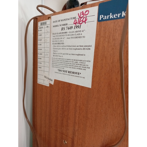 100 - A mid century Modern MCM teak Parker Knoll Nathan Corner display cabinet. Measures H 194cm x D 44cm ... 