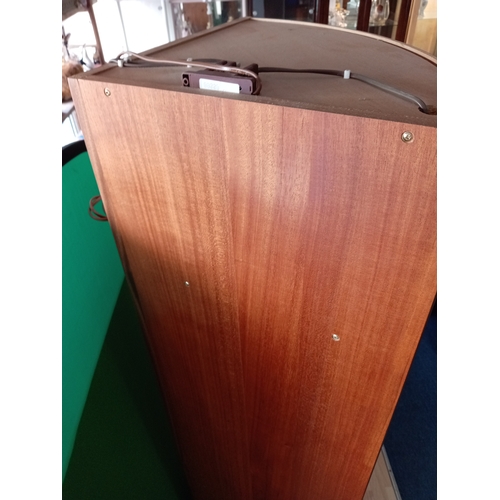 101 - A mid century Modern MCM teak Parker Knoll Nathan Corner display cabinet. Measures H 194cm x D 44cm ... 