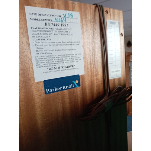 101 - A mid century Modern MCM teak Parker Knoll Nathan Corner display cabinet. Measures H 194cm x D 44cm ... 