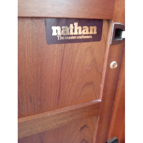 102 - A mid century Modern MCM teak Nathan side board / drinks cabinet. Few scuffs but overall good condit... 