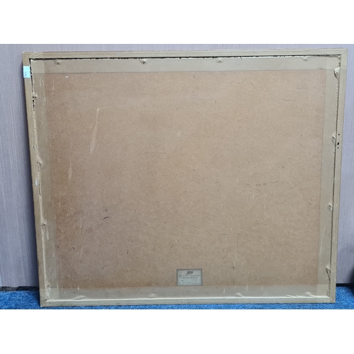 164 - Glass framed Watercolour painting of rustic stone Archway. Measures H51cm x61.