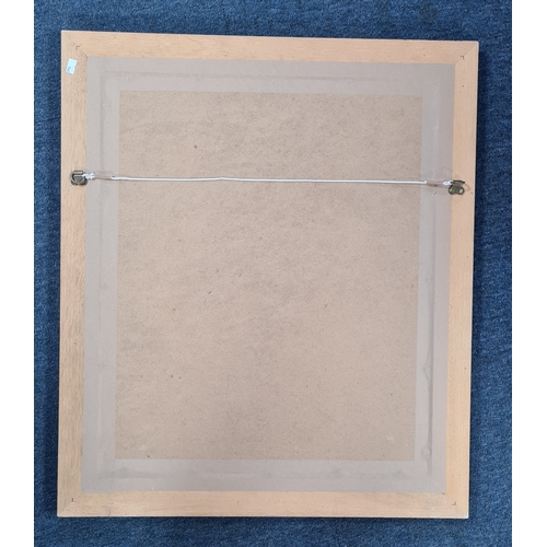 168 - Glass framed watercolour painting of German style Castle on the Lake, possibly Meersburg on Lake Con... 