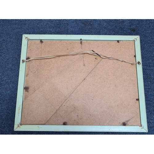 170 - 2 glass framed paintings, one a watercolour with country house and sheep which measures H32cm x39cm,... 